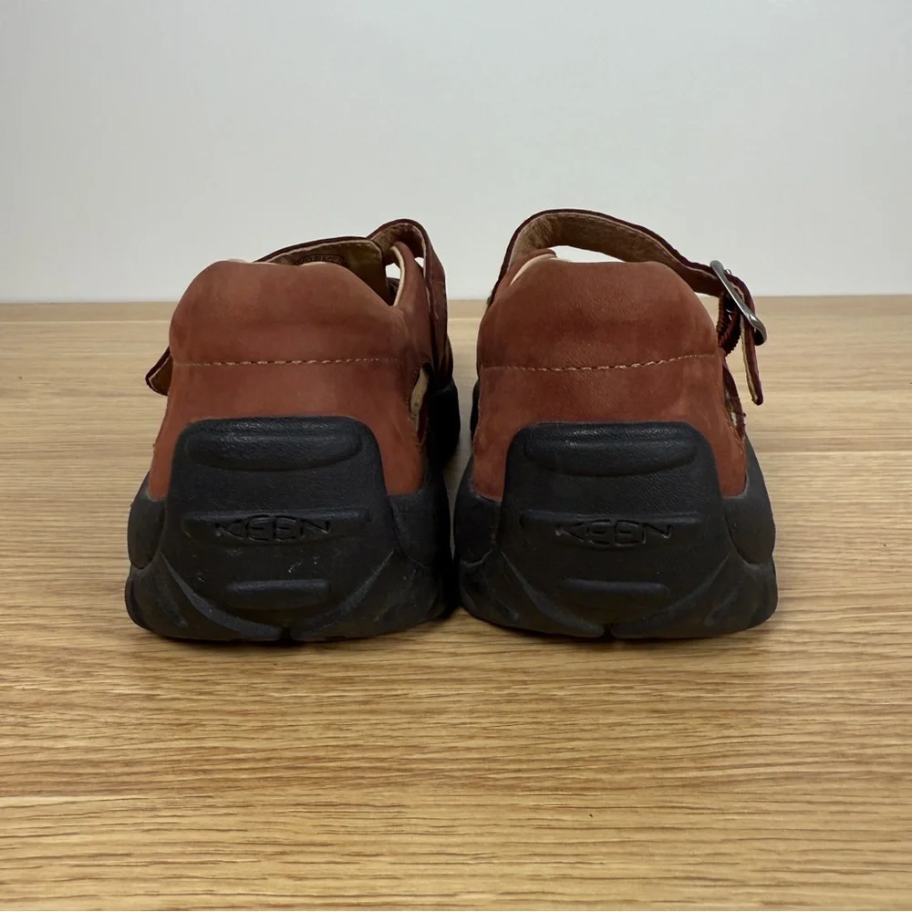 Keen Monterey Chestnut/ Rust Leather Fishing Hiking Sandals Women’s 6.5 EU 37 - Picture 4 of 8